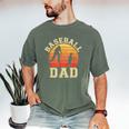 Baseball Dad Father Son Proud Daddy Papa Grandpa Sports Men's Comfort Colors T-Shirt Moss
