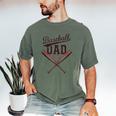 Baseball Dad Father's Day Baseball Daddy Game Day Toddlers Men's Comfort Colors T-Shirt Moss Baseball Dad Father's Day Baseball Daddy Game Day Toddlers Men's Comfort Colors T-Shirt Moss