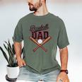 Baseball Dad Fathers Day Game Day Toddler Kids Sport Lovers Men's Comfort Colors T-Shirt Moss Baseball Dad Fathers Day Game Day Toddler Kids Sport Lovers Men's Comfort Colors T-Shirt Moss