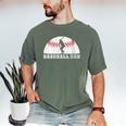 Baseball Dad Father's Day Men Sports Lover Men's Comfort Colors T-Shirt Moss