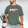 Baseball Dad Field Day Baseball Fans Family Matching Men's Comfort Colors T-Shirt Moss