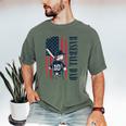 Baseball Dad Flag Tee I Raised Mine Ballpark Dad Men's Comfort Colors T-Shirt Moss Baseball Dad Flag Tee I Raised Mine Ballpark Dad Men's Comfort Colors T-Shirt Moss