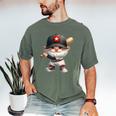 Baseball Dad Gnome With Baseball Bat For Grandpa Life Men's Comfort Colors T-Shirt Moss Baseball Dad Gnome With Baseball Bat For Grandpa Life Men's Comfort Colors T-Shirt Moss