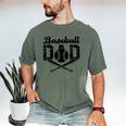 Baseball Dad Happy Fathers Day For Men Wife Daughter Son Men's Comfort Colors T-Shirt Moss Baseball Dad Happy Fathers Day For Men Wife Daughter Son Men's Comfort Colors T-Shirt Moss