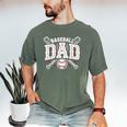 Baseball Dad Happy Fathers Day Men's Comfort Colors T-Shirt Moss Baseball Dad Happy Fathers Day Men's Comfort Colors T-Shirt Moss