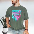 Baseball Dad Home Plate Ice Cream Drip Father's Day Men's Comfort Colors T-Shirt Moss Baseball Dad Home Plate Ice Cream Drip Father's Day Men's Comfort Colors T-Shirt Moss