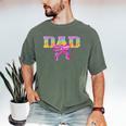 Baseball Dad Ice Cream Drip Game Day Family Matching Men's Comfort Colors T-Shirt Moss