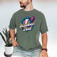 Baseball Dad Kids Birthday Baseball Drip Ice Cream Family Men's Comfort Colors T-Shirt Moss Baseball Dad Kids Birthday Baseball Drip Ice Cream Family Men's Comfort Colors T-Shirt Moss