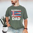 Baseball Dad For Men American Flag 4th Of July Fathers Day Premium Men's Comfort Colors T-Shirt Moss Baseball Dad For Men American Flag 4th Of July Fathers Day Premium Men's Comfort Colors T-Shirt Moss