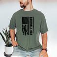 Baseball Dad Retro American USA Flag Baseball Father's Day Men's Comfort Colors T-Shirt Moss Baseball Dad Retro American USA Flag Baseball Father's Day Men's Comfort Colors T-Shirt Moss