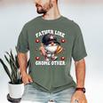 Baseball Dad Saying Hot Dog Gnome Pun For Fathers Day Men's Comfort Colors T-Shirt Moss