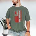 Baseball Dad Usa American Flag Patriotic Dad Father's Day Men's Comfort Colors T-Shirt Moss Baseball Dad Usa American Flag Patriotic Dad Father's Day Men's Comfort Colors T-Shirt Moss