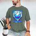 Baseball Drip Ice Cream Blue Glow Melt Ball Graphic Men's Comfort Colors T-Shirt Moss Baseball Drip Ice Cream Blue Glow Melt Ball Graphic Men's Comfort Colors T-Shirt Moss