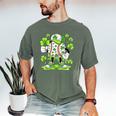 Baseball Drip Ice Cream Shamrock Irish St Patricks Men Men's Comfort Colors T-Shirt Moss Baseball Drip Ice Cream Shamrock Irish St Patricks Men Men's Comfort Colors T-Shirt Moss