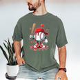 Baseball Drip Icecream Apparel Youth Boy Valentine Men's Comfort Colors T-Shirt Moss Baseball Drip Icecream Apparel Youth Boy Valentine Men's Comfort Colors T-Shirt Moss