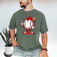 Baseball Drip Icecream Men Boy Valentine Men's Comfort Colors T-Shirt Moss