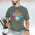 Baseball Drip Jersey Number 77 For Players & 77th Birthday Men's Comfort Colors T-Shirt Moss Baseball Drip Jersey Number 77 For Players & 77th Birthday Men's Comfort Colors T-Shirt Moss