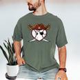 Baseball Heart Pirate Hat Crossed Swords Men Boys Kids Youth Men's Comfort Colors T-Shirt Moss Baseball Heart Pirate Hat Crossed Swords Men Boys Kids Youth Men's Comfort Colors T-Shirt Moss