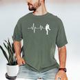 Baseball Heartbeat Pitcher Position Simple Line Art Men's Comfort Colors T-Shirt Moss Baseball Heartbeat Pitcher Position Simple Line Art Men's Comfort Colors T-Shirt Moss
