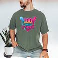 Baseball Ice Cream Drip 100 Days Of School Boys Girls 100th Men's Comfort Colors T-Shirt Moss