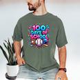 Baseball Ice Cream Drip 100 Days Of School Student Teacher Men's Comfort Colors T-Shirt Moss