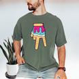 Baseball Ice Cream Drip Home Plate Glove Respect Drip 2 Side Men's Comfort Colors T-Shirt Moss Baseball Ice Cream Drip Home Plate Glove Respect Drip 2 Side Men's Comfort Colors T-Shirt Moss