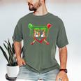 Baseball Ice Cream Drip Number 67 Player 6 7 Christmas Pjs Men's Comfort Colors T-Shirt Moss