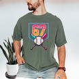 Baseball Ice Cream Drip Number 67 Player 67th Birthday Men Men's Comfort Colors T-Shirt Moss