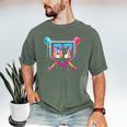 Baseball Ice Cream Drip Number 67 Player 67th Birthday Men's Comfort Colors T-Shirt Moss Baseball Ice Cream Drip Number 67 Player 67th Birthday Men's Comfort Colors T-Shirt Moss