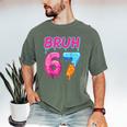 Baseball Ice Cream Drip Number 67 Player Or 67th Birthday Men's Comfort Colors T-Shirt Moss Baseball Ice Cream Drip Number 67 Player Or 67th Birthday Men's Comfort Colors T-Shirt Moss