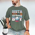 Baseball Ice Cream Drip Sista Of The Birthday Boy Men's Comfort Colors T-Shirt Moss
