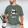Baseball Ice Cream Drip Sports Boys Kids Youth Men Men's Comfort Colors T-Shirt Moss Baseball Ice Cream Drip Sports Boys Kids Youth Men Men's Comfort Colors T-Shirt Moss