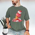 Baseball Ice Cream Drip Youth Strawberry Baseball Red Men's Comfort Colors T-Shirt Moss