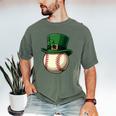 Baseball Leprechaun Hat Saint Patrick Retro Men's Comfort Colors T-Shirt Moss Baseball Leprechaun Hat Saint Patrick Retro Men's Comfort Colors T-Shirt Moss
