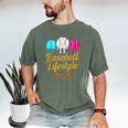 Baseball Lifestyle Baseball Drip Icecream Men's Comfort Colors T-Shirt Moss Baseball Lifestyle Baseball Drip Icecream Men's Comfort Colors T-Shirt Moss