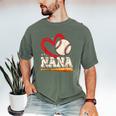 Baseball Nana Baseball Heart Family Matching Men's Comfort Colors T-Shirt Moss Baseball Nana Baseball Heart Family Matching Men's Comfort Colors T-Shirt Moss
