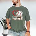 Baseball Nona Family Matching Cute Baseball Lover Men's Comfort Colors T-Shirt Moss
