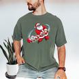Baseball Santa 67 Christmas Xmas Pajamas Boys Men's Comfort Colors T-Shirt Moss Baseball Santa 67 Christmas Xmas Pajamas Boys Men's Comfort Colors T-Shirt Moss