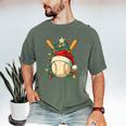 Baseball Santa Christmas Ball Baseball Lover Player Boys Men's Comfort Colors T-Shirt Moss Baseball Santa Christmas Ball Baseball Lover Player Boys Men's Comfort Colors T-Shirt Moss