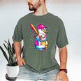 Baseball Snowman Drip Christmas Baseball Boys Men Kids Men's Comfort Colors T-Shirt Moss