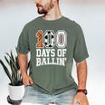 Baseball Soccer Basketball 100 Days Of School Men's Comfort Colors T-Shirt Moss Baseball Soccer Basketball 100 Days Of School Men's Comfort Colors T-Shirt Moss