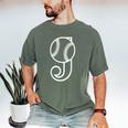Baseball Sport Player Monogram Cool Initial Letter J Men's Comfort Colors T-Shirt Moss