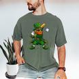 Baseball St Patricks Day Leprechaun Boys Girls Men Women Men's Comfort Colors T-Shirt Moss