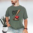 Baseball Valentine Forever On Deck For You Tee Men's Comfort Colors T-Shirt Moss