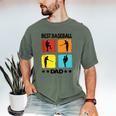 Best Baseball Dad Baseball Baseball Player Dad Saying Men's Comfort Colors T-Shirt Moss
