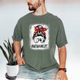 Bleached Memaw Life Soccer Messy Bun Baseball Game Day Men's Comfort Colors T-Shirt Moss Bleached Memaw Life Soccer Messy Bun Baseball Game Day Men's Comfort Colors T-Shirt Moss