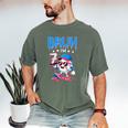 Bruh I'm 7 Baseball Ice Cream Drip It's My 7th Birthday Men's Comfort Colors T-Shirt Moss