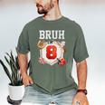 Bruh I'm 8 Baseball 8th Birthday Sports 8 Year Old Boy Men's Comfort Colors T-Shirt Moss