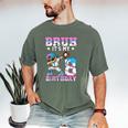 Bruh It's My 8th Birthday Baseball Ice Cream Drip 8 Year Old Men's Comfort Colors T-Shirt Moss
