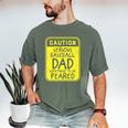 Caution Serious Baseball Dad Something To Be Feared Premium Men's Comfort Colors T-Shirt Moss